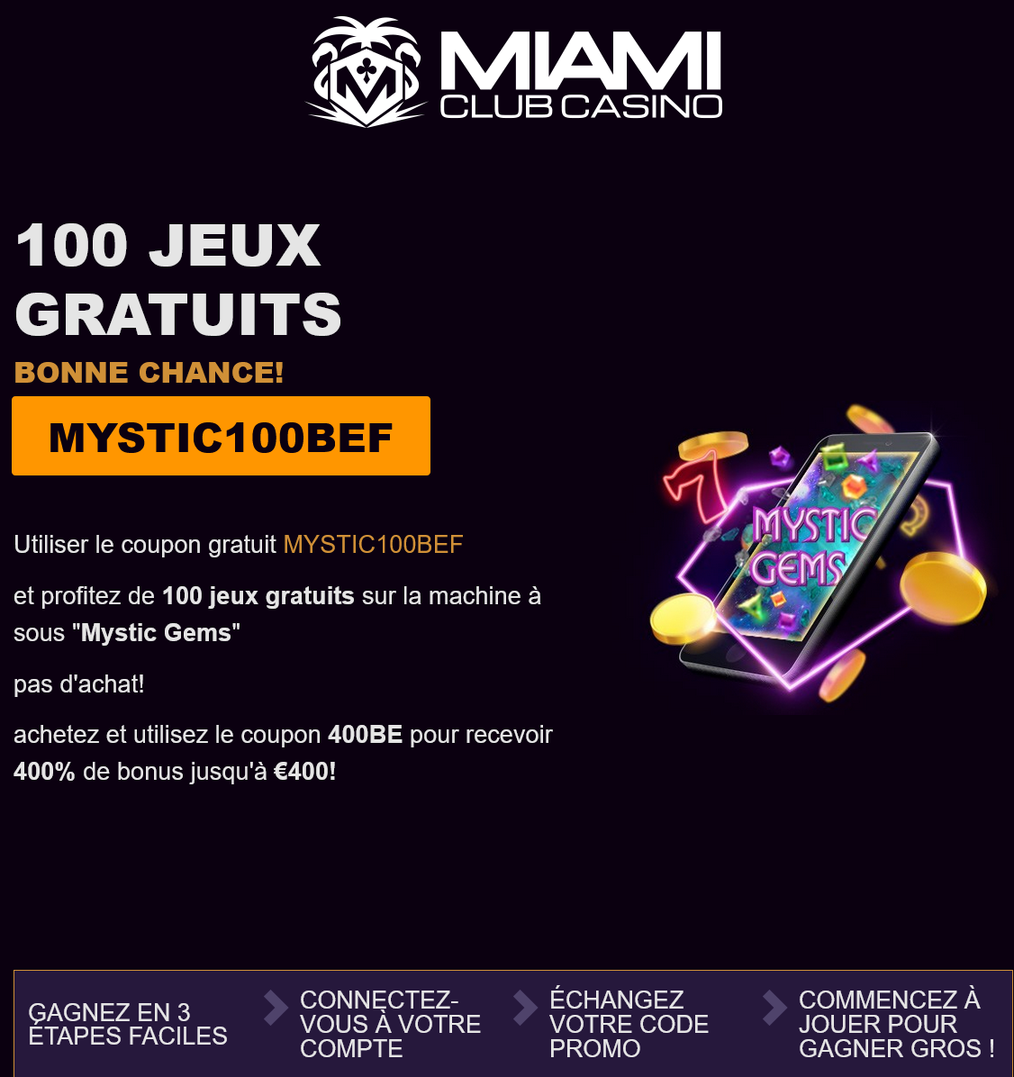 Miami Club 100 Free
Spins Miami Club 100 Free
Spins