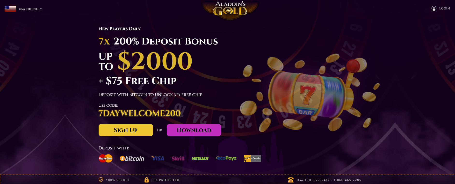 New Players Only 7x 200% Deposit Bonus
                                                          UP TO $2000 +
                                                          $75 Free Chip