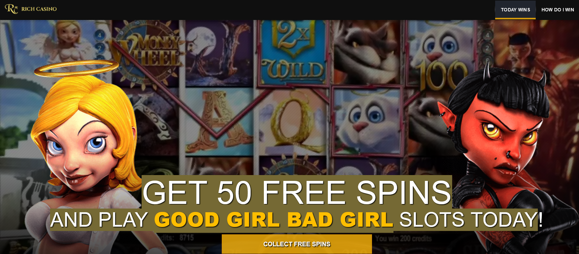 GET 50 FREE SPINS AND PLAY GOOD GIRL BAD GIRL SLOTS TODAY